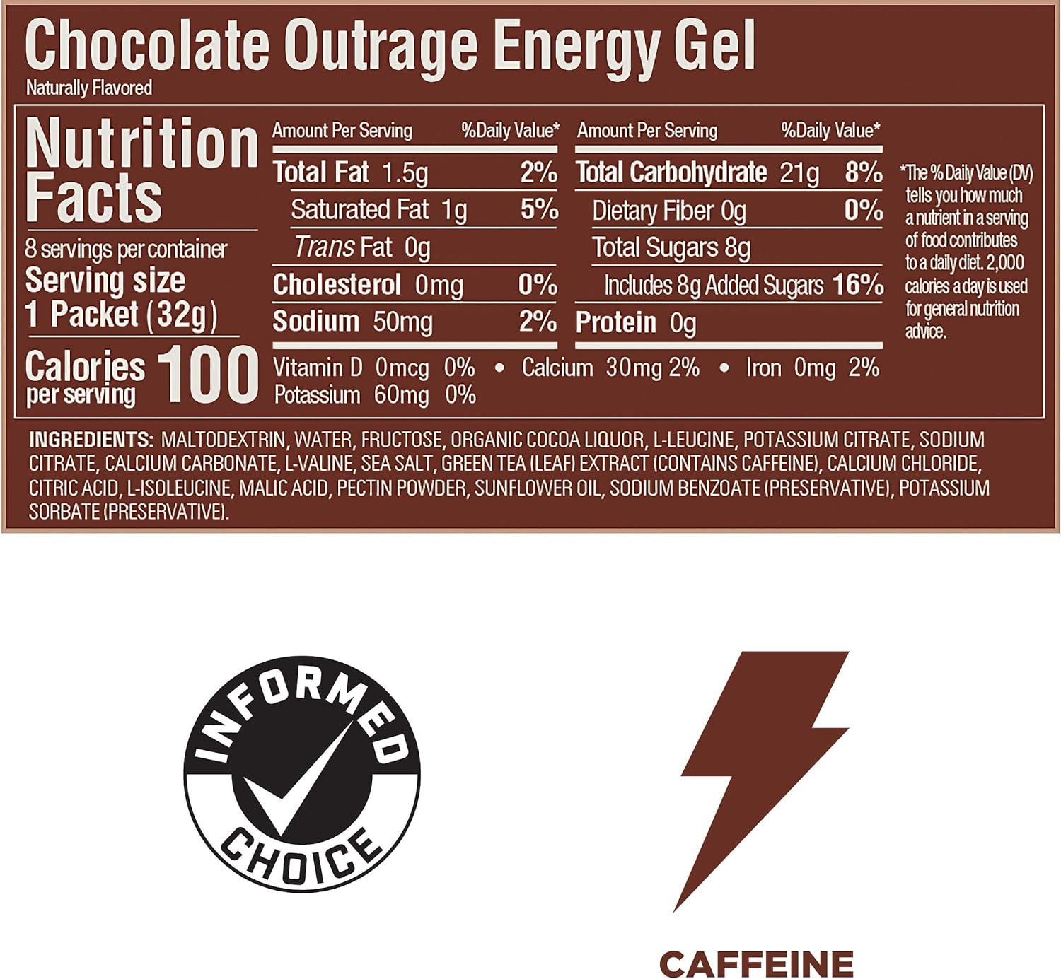 imageGU Energy Original Sports Nutrition Energy Gel Strawberry Banana 24 Count BoxChocolate Outrage
