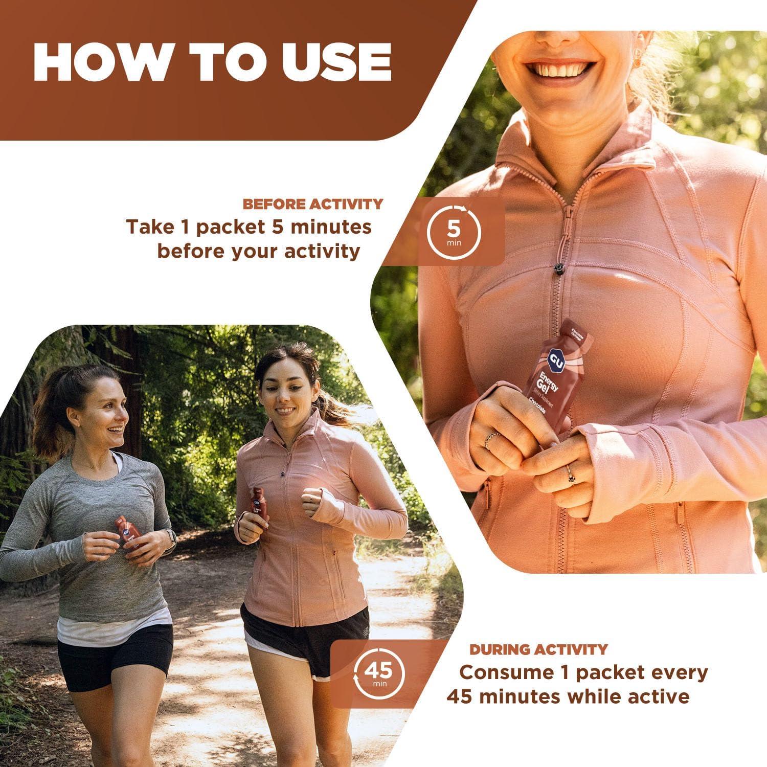 imageGU Energy Original Sports Nutrition Energy Gel Strawberry Banana 24 Count BoxChocolate Outrage