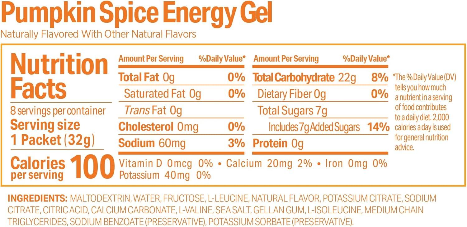 imageGU Energy Original Sports Nutrition Energy Gel Strawberry Banana 24 Count BoxPumpkin Spice
