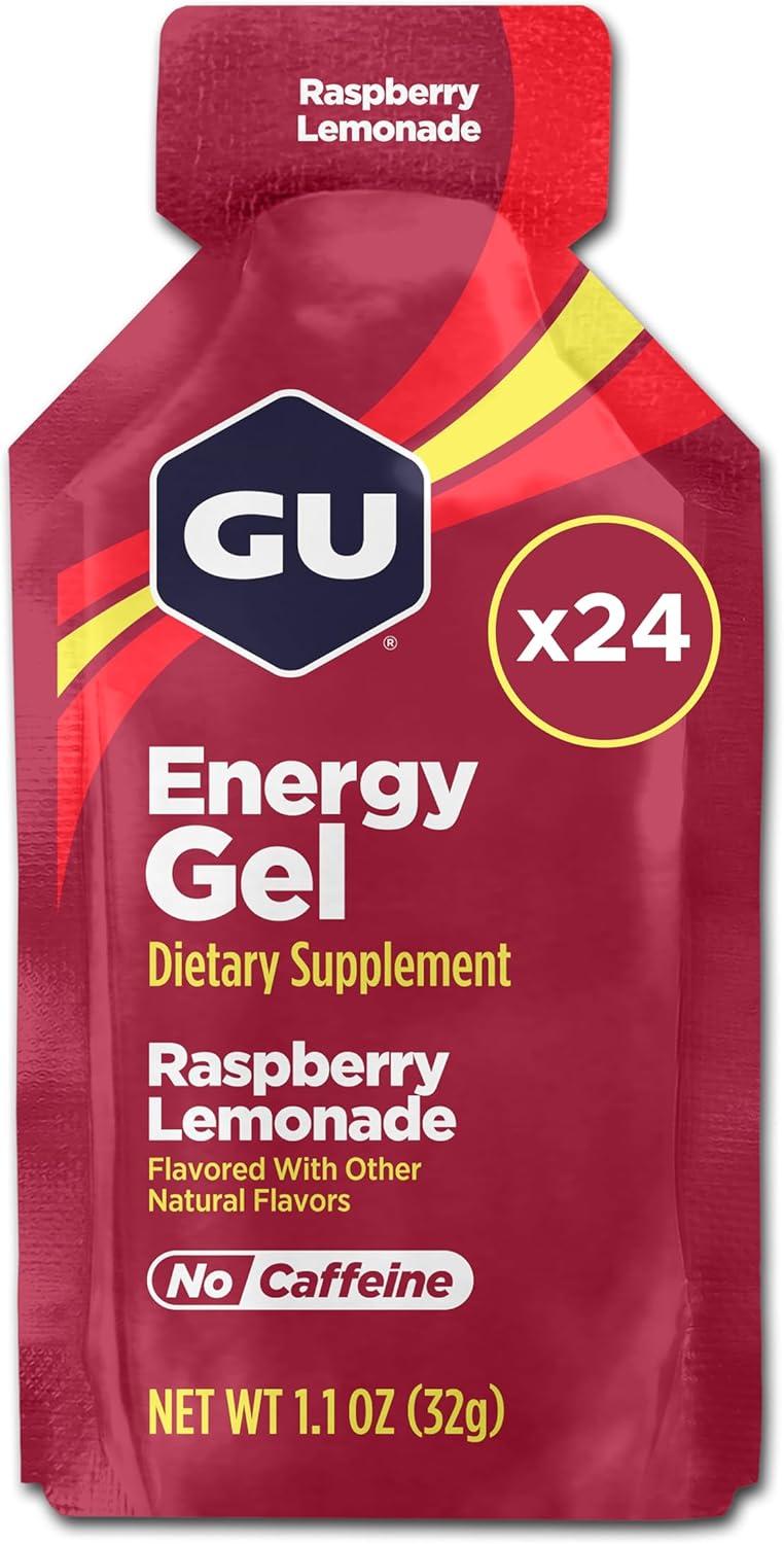 imageGU Energy Original Sports Nutrition Energy Gel Strawberry Banana 24 Count BoxRaspberry Lemonade