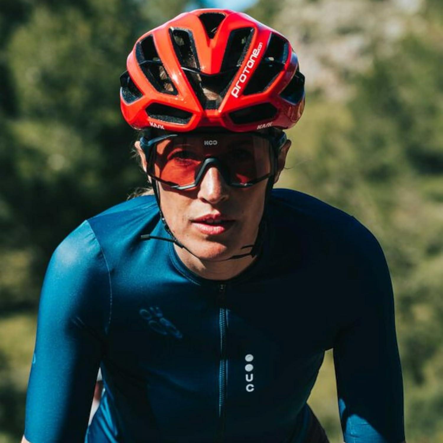 imageKASK Protone Icon Bike Helmet I Aerodynamic Road Cycling Mountain Biking ampamp Cyclocross HelmetRed