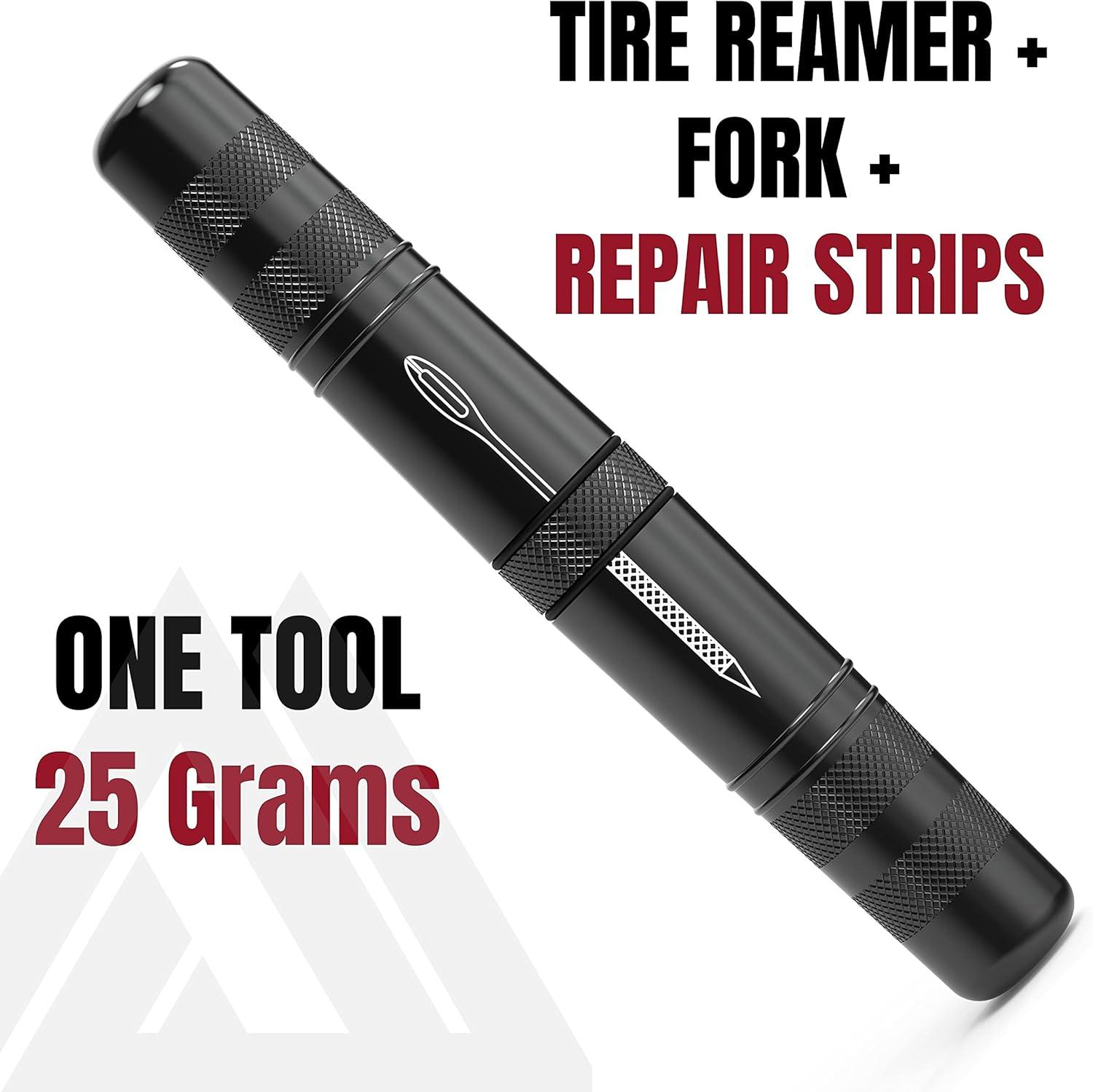 imageKOM Cycling Tubeless Tire Repair Kit for Bikes 8 Colors Fixes Mountain Bike and Road Bicycle Tire PuncturesPurple