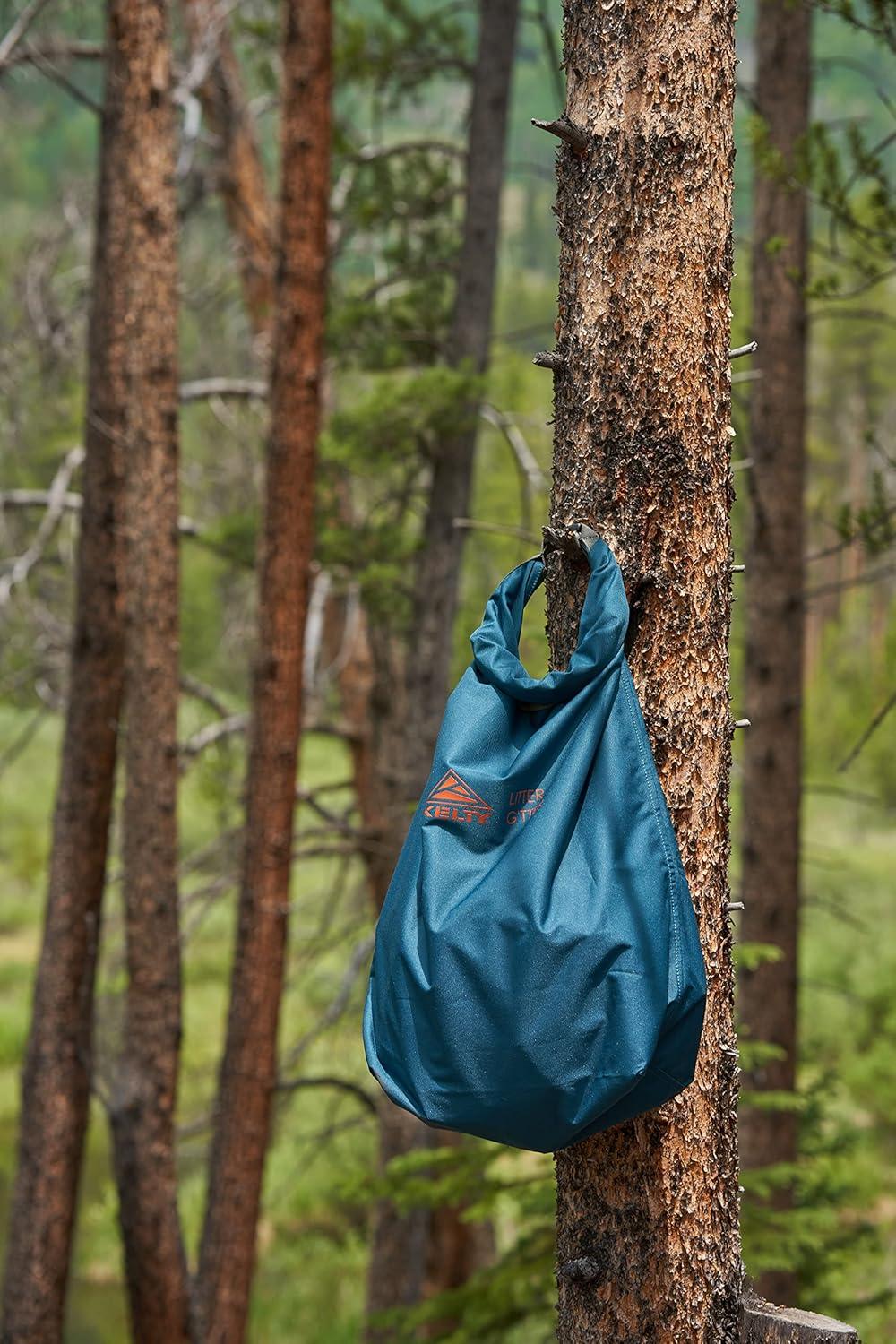imageKelty Litter Gtter Reusable Heavy Duty Garbage Bag and Carry Sack for Firewood Cans and Campsite Trash Puncture Water Resistant Fabric Roll Top 30L CapacityDeep Teal