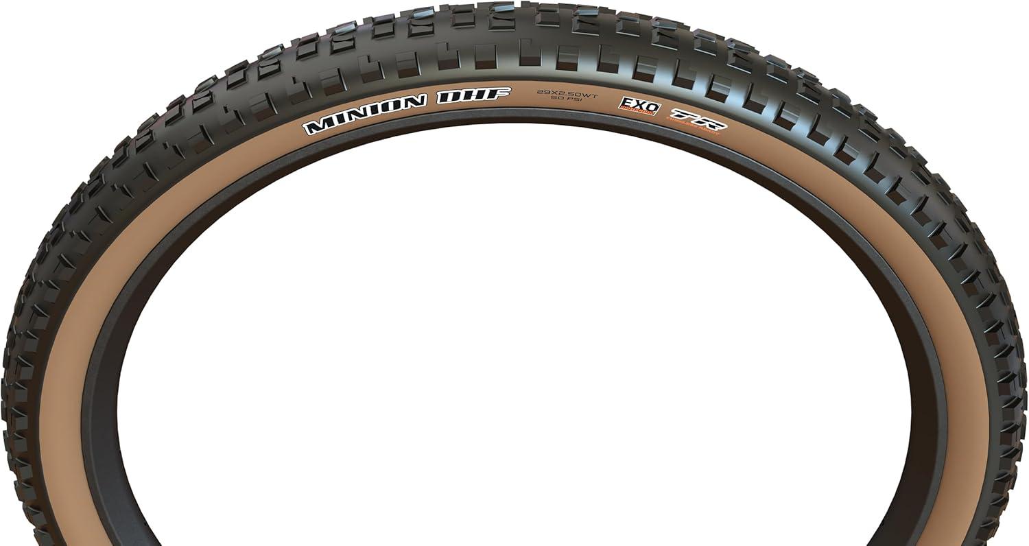 imageMaxxis Minion DHF Dual Compound 275 29 EXO E25 Rating Tubeless Gold Standard of Gravity Focused TreadTan