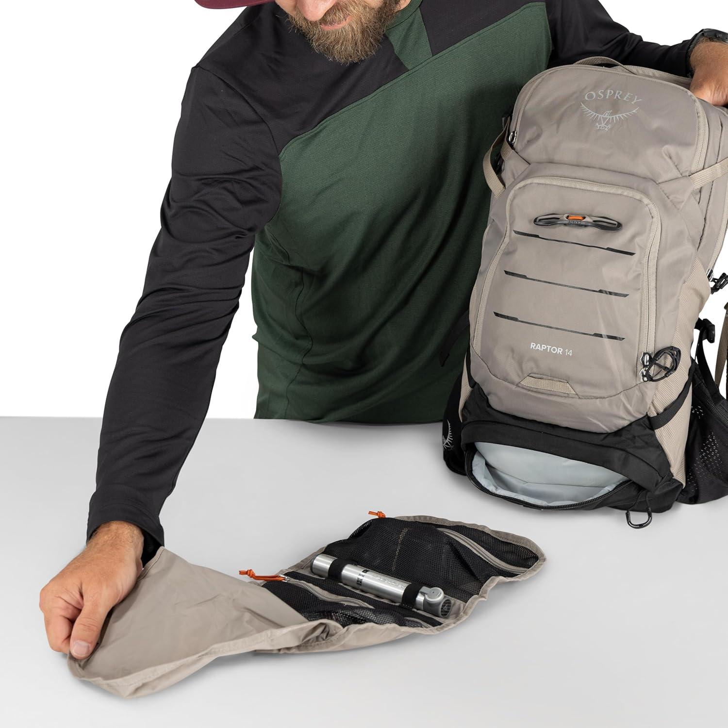 imageOsprey Raptor 10L Mens Biking Backpack with Hydraulics ReservoirFirestarter Orange