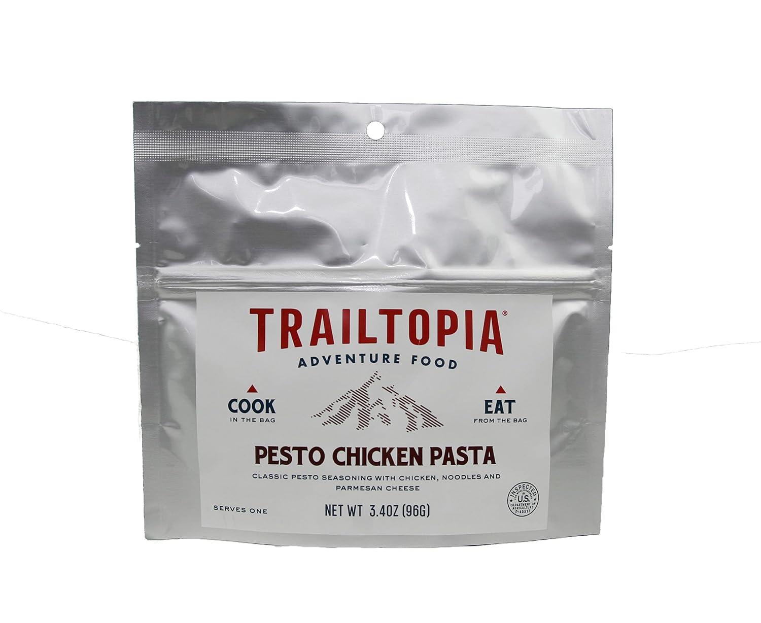 imageTrailtopia Chicken Stew with Noodles Freeze Dried Hiking Dinner Delicious Taste Quick ampamp Easy Prep Lightweight Perfect for Camping ampamp Backpacking High Energy Meals for Outdoor AdventuresPesto Chicken Pasta