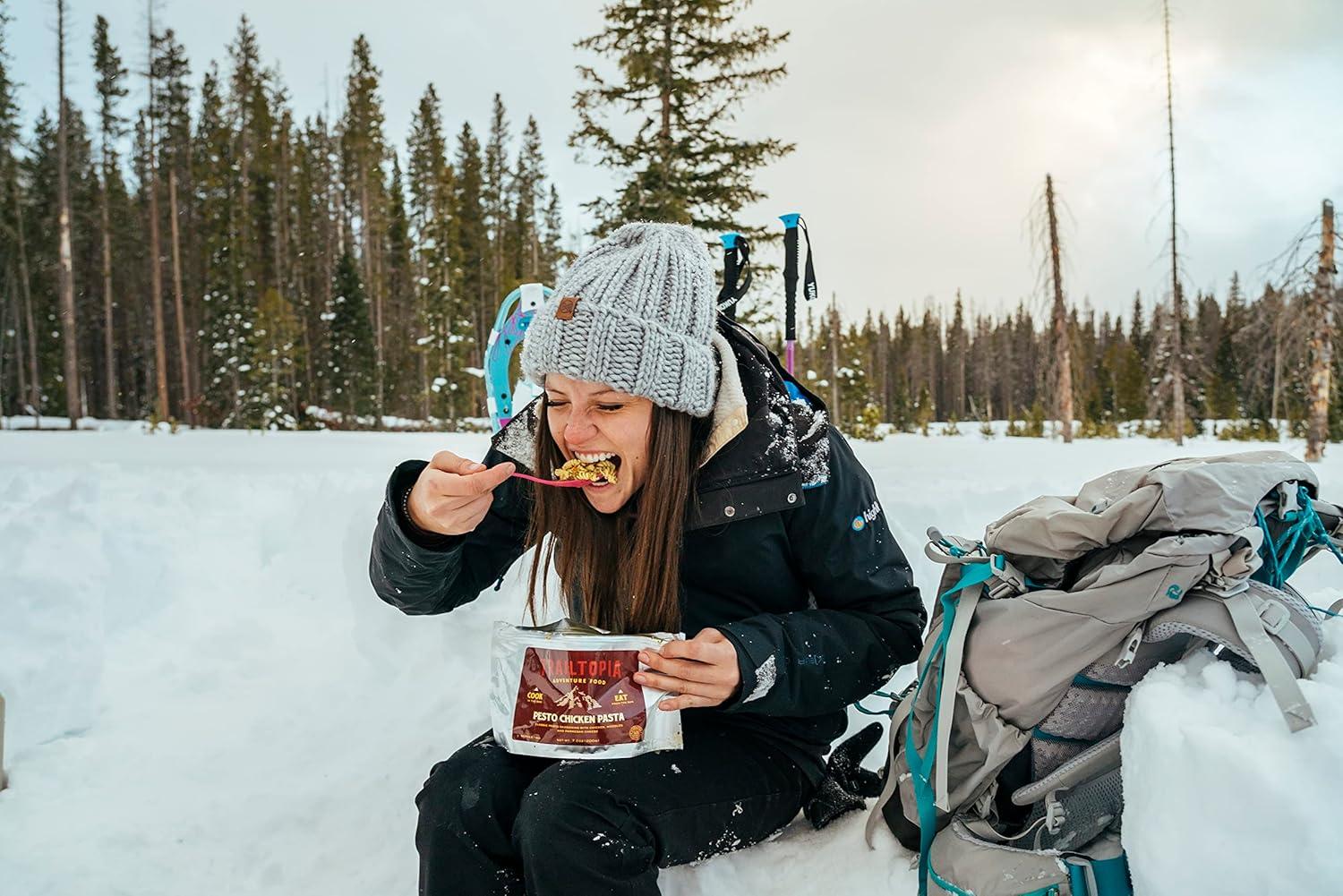 imageTrailtopia Chicken Stew with Noodles Freeze Dried Hiking Dinner Delicious Taste Quick ampamp Easy Prep Lightweight Perfect for Camping ampamp Backpacking High Energy Meals for Outdoor AdventuresPesto Chicken Pasta