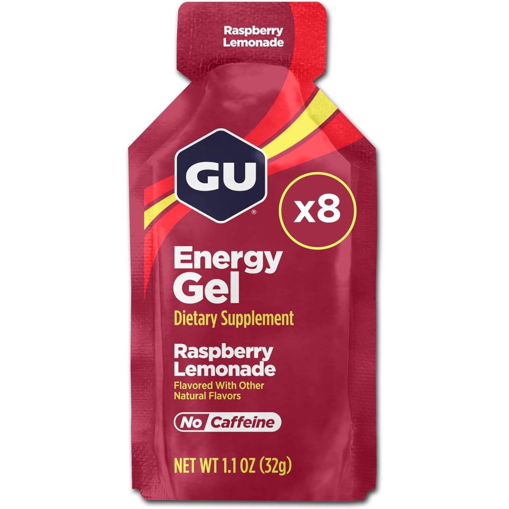 imageGU Energy Original Sports Nutrition Energy Gel Strawberry Banana 24 Count BoxRaspberry Lemonade