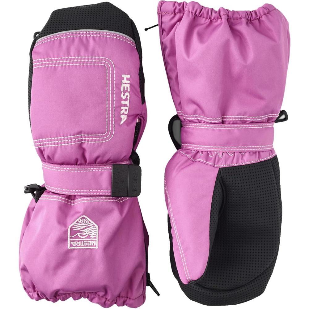 imageHestra Baby Zip Long Mitt Child 19yrs  Waterproof Insulated Mittens for Toddlers ampamp Kids for Winter ampamp Playing in The SnowCerise
