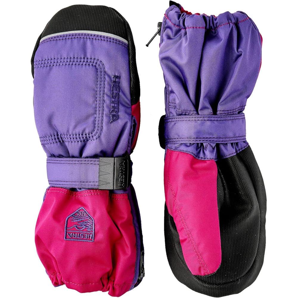 imageHestra Baby Zip Long Mitt Child 19yrs Waterproof Insulated Mittens for Toddlers ampamp Kids for Winter ampamp Playing in The SnowLilacOrchid