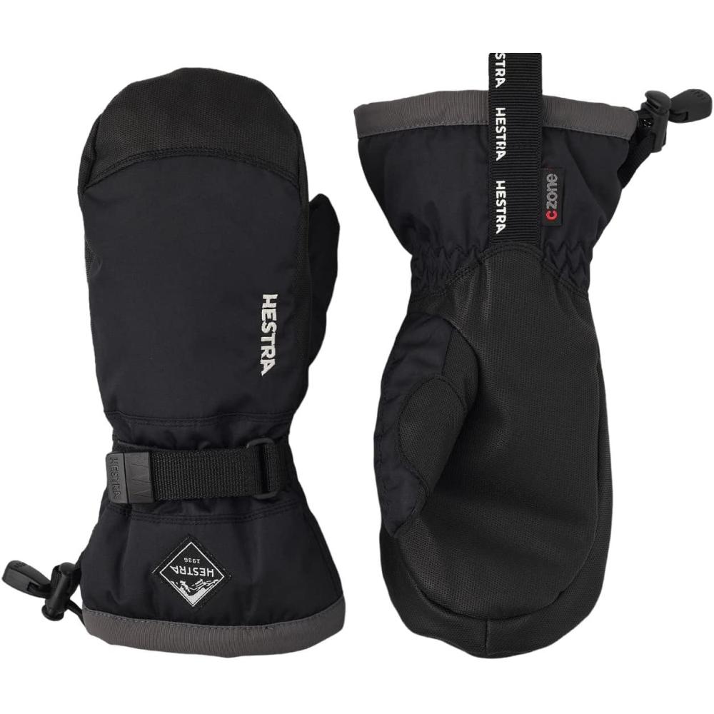 imageHestra Gauntlet CZone Junior Mitt Youth 413yrs  Waterproof Insulated Kids Snow Mittens for Winter Skiing ampamp Playing in The SnowBlack  Graphite