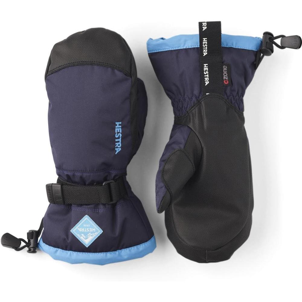 imageHestra Gauntlet CZone Junior Mitt Youth 413yrs Waterproof Insulated Kids Snow Mittens for Winter Skiing ampamp Playing in The SnowNavyBlue
