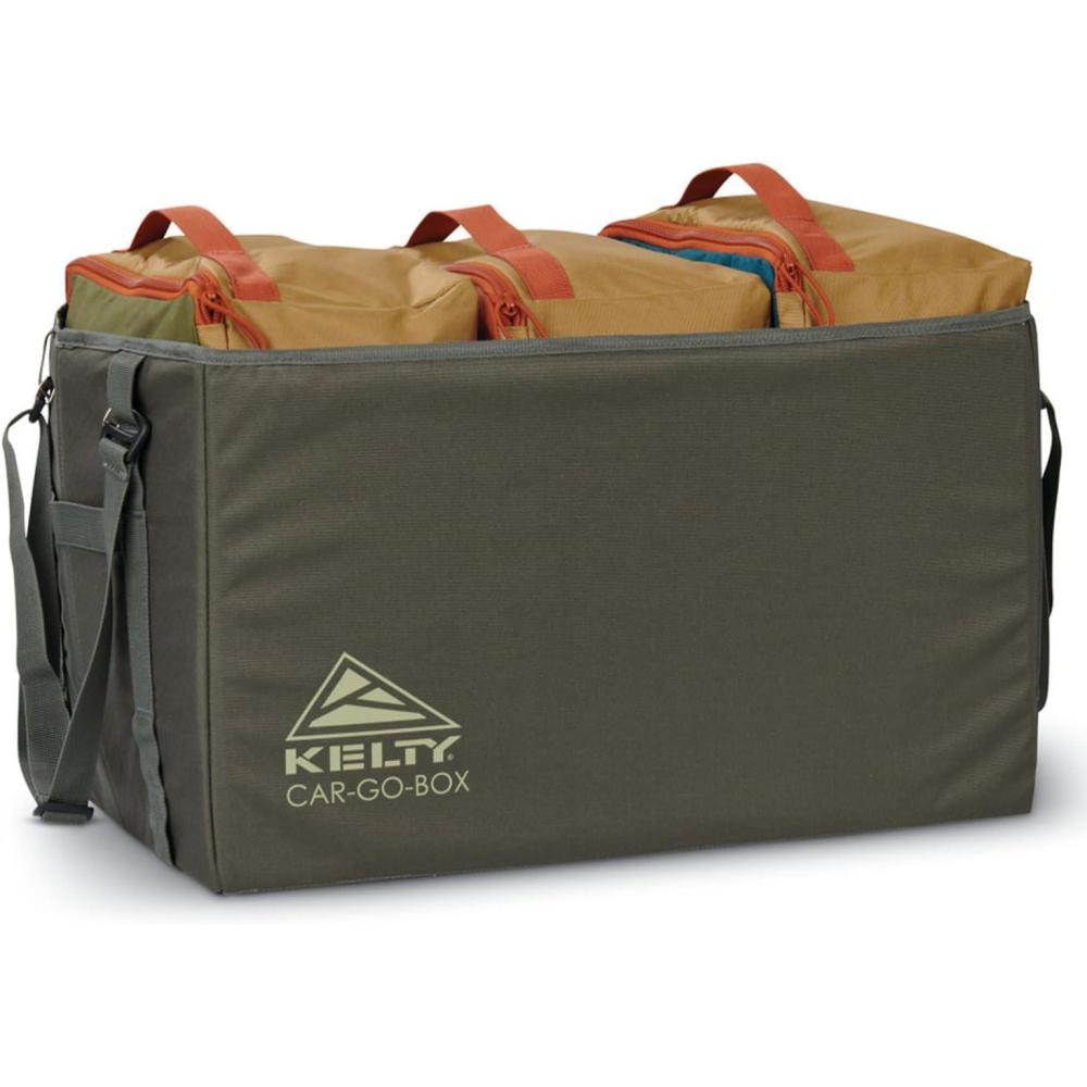 imageKelty CARGOBox  Camping Tailgating Travel Organization Kit for Trucks Vans SUVs Cars  Color Coded Packing Cubes Rugged Fabric 45L