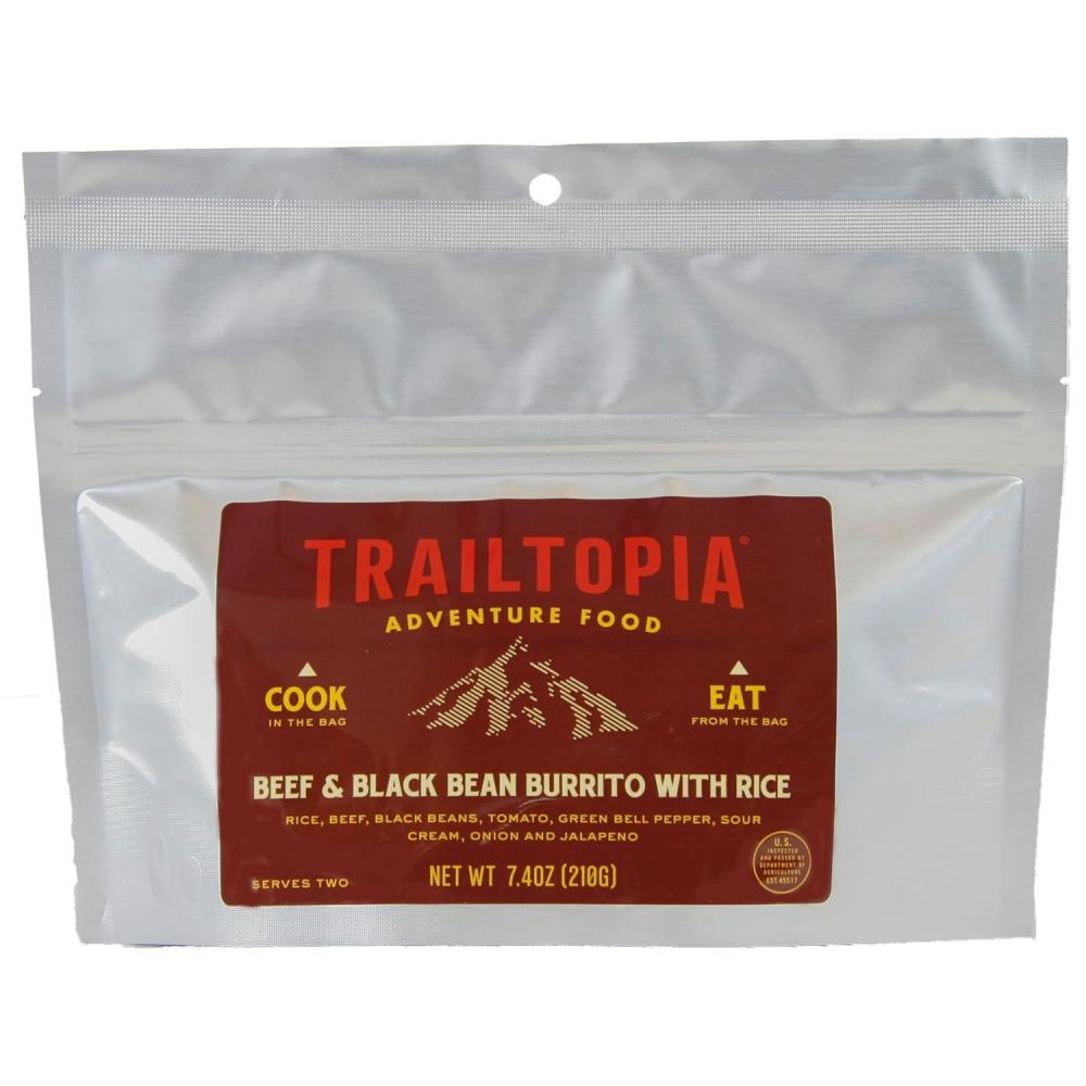 imageTrailtopia Chicken Stew with Noodles  Freeze Dried Hiking Dinner  Delicious Taste  Quick ampamp Easy Prep  Lightweight  Perfect for Camping ampamp Backpacking  High Energy Meals for Outdoor AdventuresBeef  Black Bean Burrito