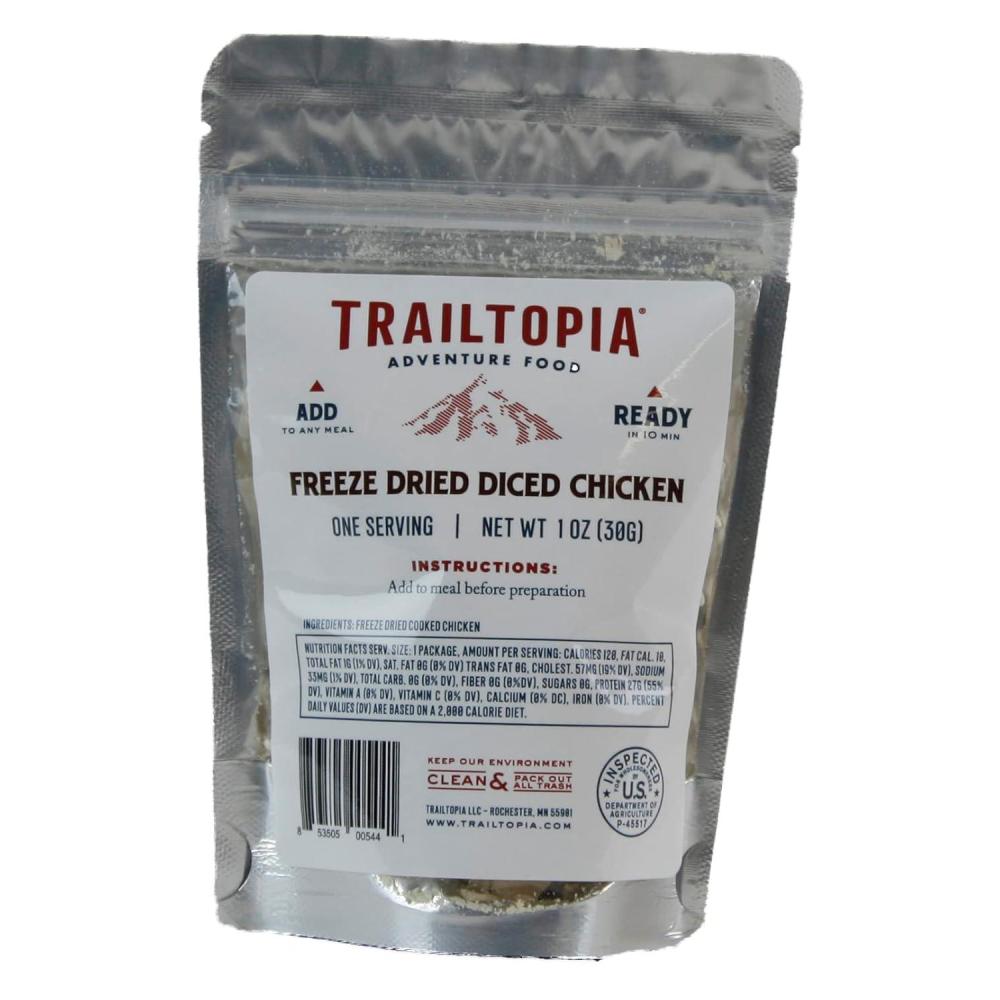 imageTrailtopia Hulled Hemp Seed Side Pack  Delicious Meal AddOn for Backpackers and Outdoor Enthusiasts  Nutritious ProteinPacked and Quick to Prepare Freeze Dried MealChicken
