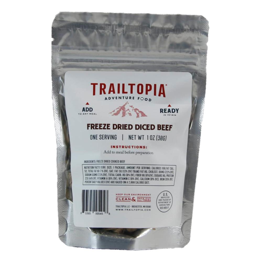 imageTrailtopia Hulled Hemp Seed Side Pack  Delicious Meal AddOn for Backpackers and Outdoor Enthusiasts  Nutritious ProteinPacked and Quick to Prepare Freeze Dried MealBeef
