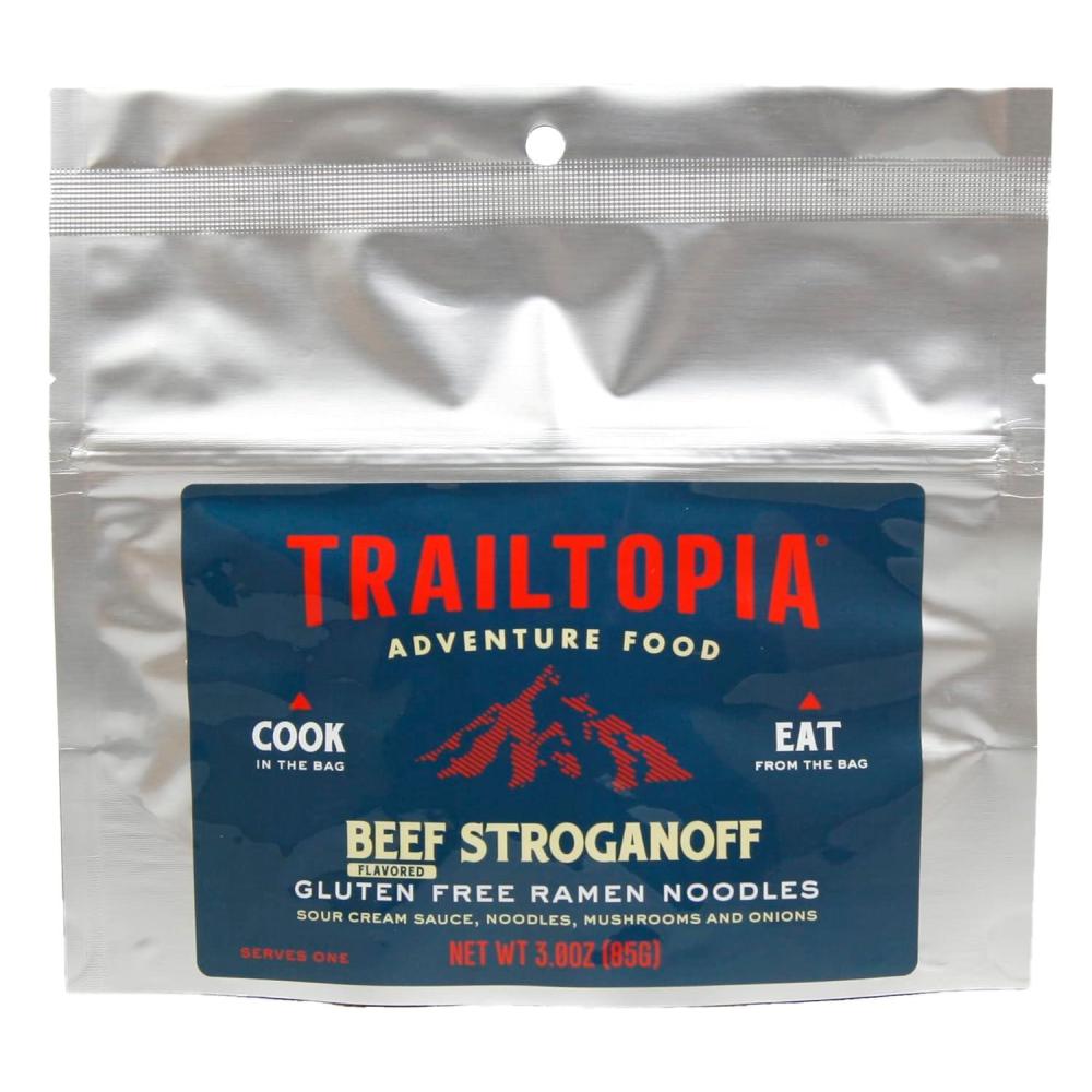 imageTrailtopias Best Instant Ramen for Camping  GlutenFree Dehydrated Meal with Premium Chicken Flavored Noodles  Amazing Taste  Quick Prep  Lightweight  Camping Food for BackpackingBeef Stroganoff