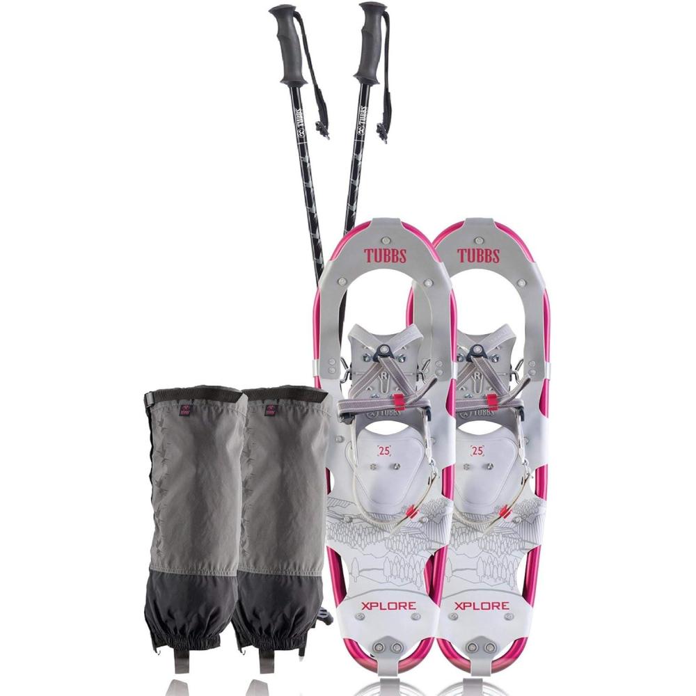 imageTubbs Unisex Xplore Kit Trail Walking SnowshoesRasberry Red