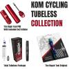 KOM Cycling Tubeless Tire Repair Kit for Bikes 8 Colors! Fixes Mountain Bike and Road Bicycle Tire Punctures(Black)
