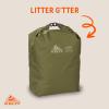 Kelty Litter G’tter Reusable Heavy Duty Garbage Bag and Carry Sack for Firewood, Cans, and Campsite Trash – Puncture + Water Resistant Fabric, Roll Top, 30L Capacity(Winter Moss)