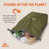 Kelty Litter G’tter Reusable Heavy Duty Garbage Bag and Carry Sack for Firewood, Cans, and Campsite Trash – Puncture + Water Resistant Fabric, Roll Top, 30L Capacity(Winter Moss)
