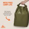 Kelty Litter G’tter Reusable Heavy Duty Garbage Bag and Carry Sack for Firewood, Cans, and Campsite Trash – Puncture + Water Resistant Fabric, Roll Top, 30L Capacity(Winter Moss)