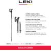 LEKI Makalu FX Carbon Trekking Poles – Foldable Collapsible Lightweight Walking Poles for Hiking(Black-Orange-Carbon)
