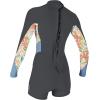 O’Neill Women’s Bahia 2/1mm Back Zip, Long Sleeve, Spring Wetsuit(Graphite/Dahlia/Infinity)