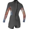 O’Neill Women’s Bahia 2/1mm Back Zip, Long Sleeve, Spring Wetsuit(Graphite/Desert Bloom/Drift Blue)