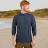 Outdoor Research Men’s Echo Hoodie – Lightweight UPF 15 Sun Shirt, Moisture-Wicking, Odor Control, Breathable(Naval Blue)