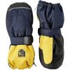 Hestra Baby Zip Long Mitt (Child 1-9yrs) | Waterproof, Insulated Mittens for Toddlers & Kids for Winter & Playing in The Snow(Dark Navy/Yellow)