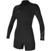 O’Neill Women’s Bahia 2/1mm Back Zip, Long Sleeve, Spring Wetsuit(Black/Black/Black)