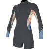 O’Neill Women’s Bahia 2/1mm Back Zip, Long Sleeve, Spring Wetsuit(Graphite/Dahlia/Infinity)
