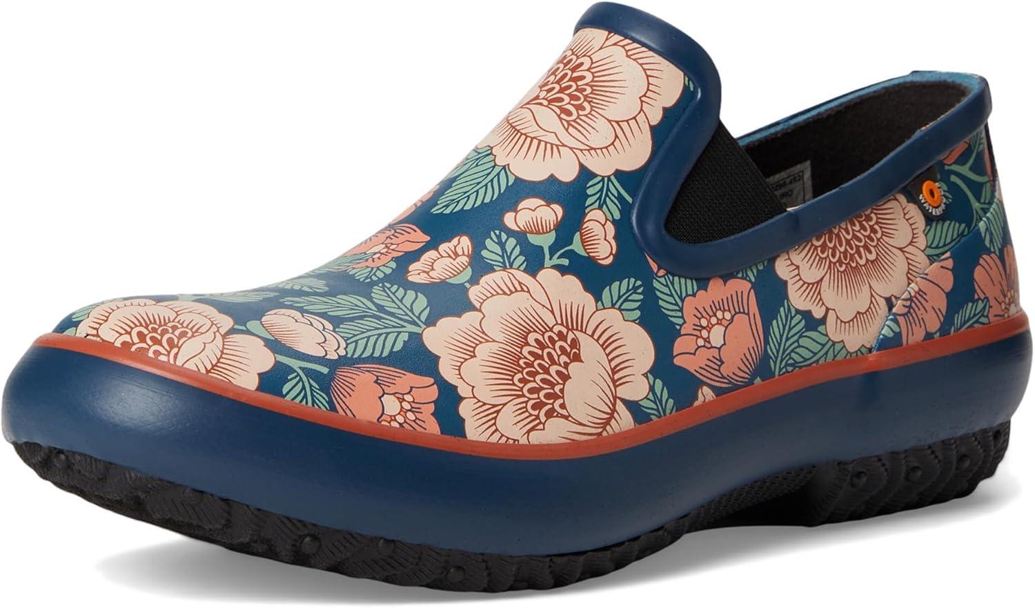 imageBOGS Womens Patch Slip on Tapestry Floral Rain BootNavy Multi