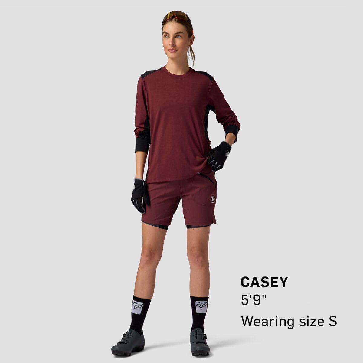 imageBackcountry Slickrock Drirelease LongSleeve Tech TShirt WomensRed MahoganyBlack