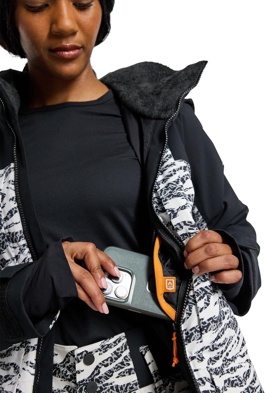 imageBurton Womens Prowess 20 JacketTrue BlackZebra Camo