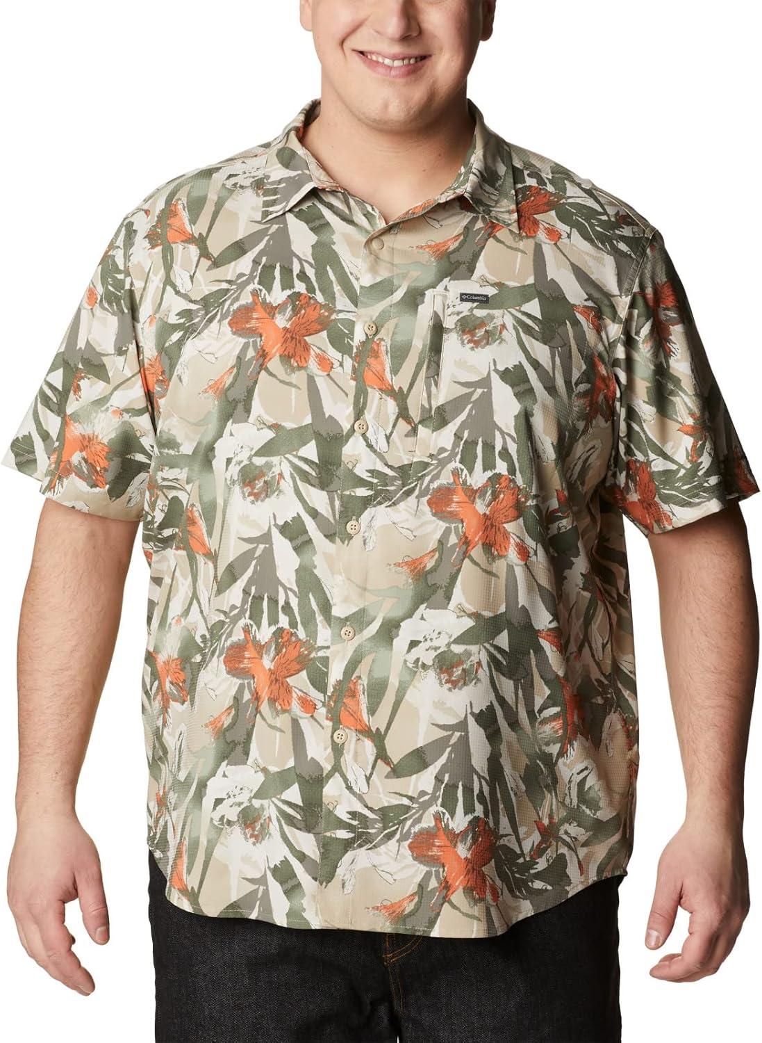 imageColumbia Mens Silver Ridge Utility Lite Novelty Short SleeveAncient Fossil Floriculture
