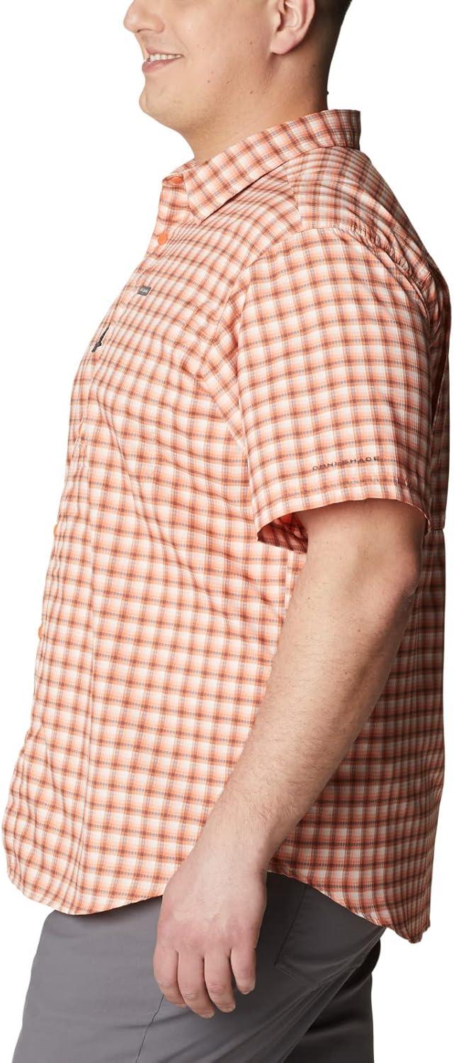 imageColumbia Mens Silver Ridge Utility Lite Novelty Short SleeveDesert Orange Pulaski Plaid