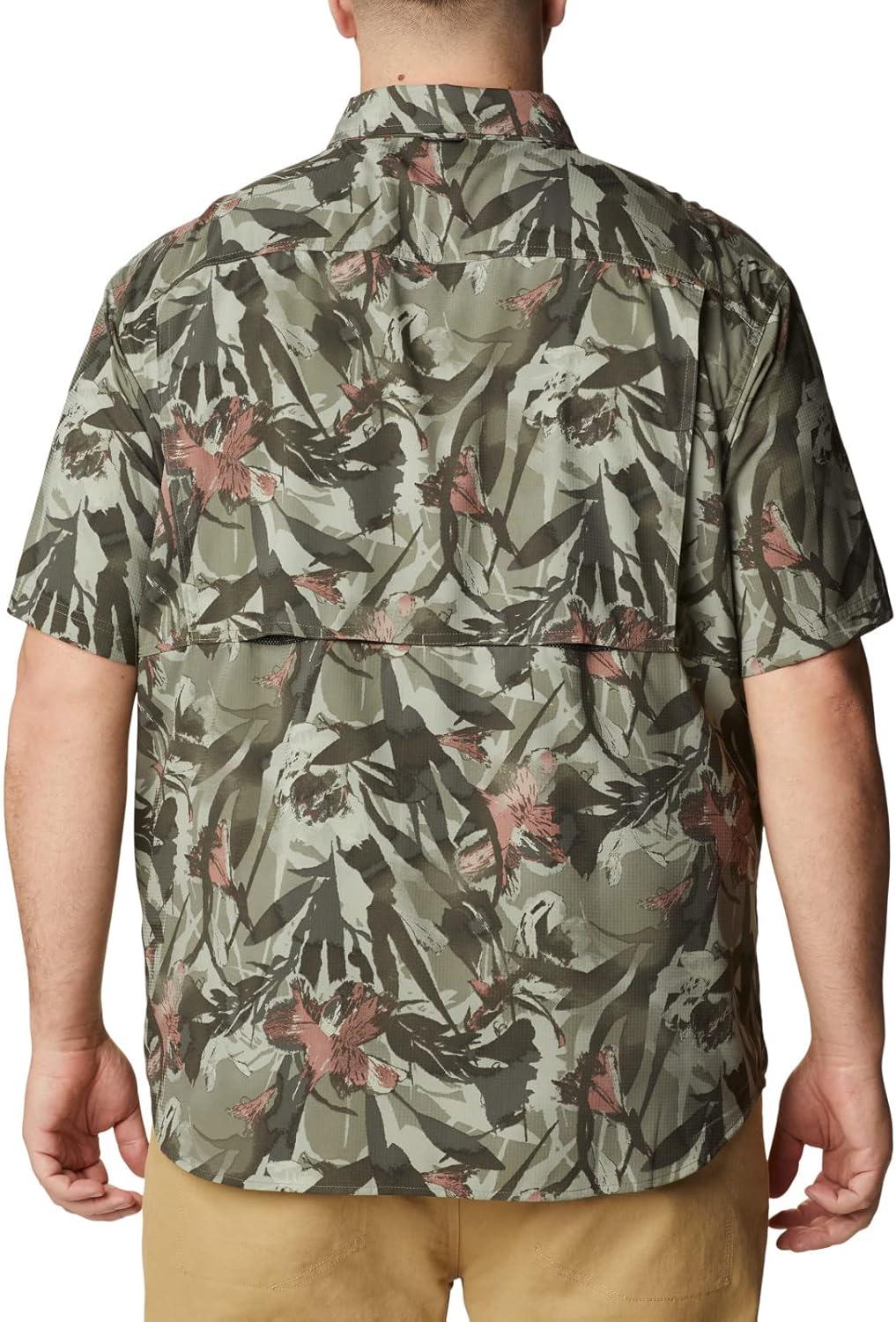 imageColumbia Mens Silver Ridge Utility Lite Novelty Short SleeveStone Green Floriculture