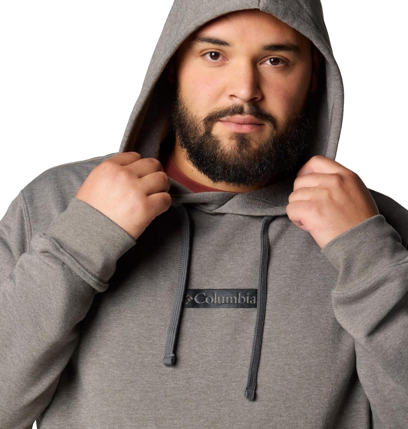 imageColumbia Mens Trek HoodieCharcoal HeatherPuff Box Gem Logo