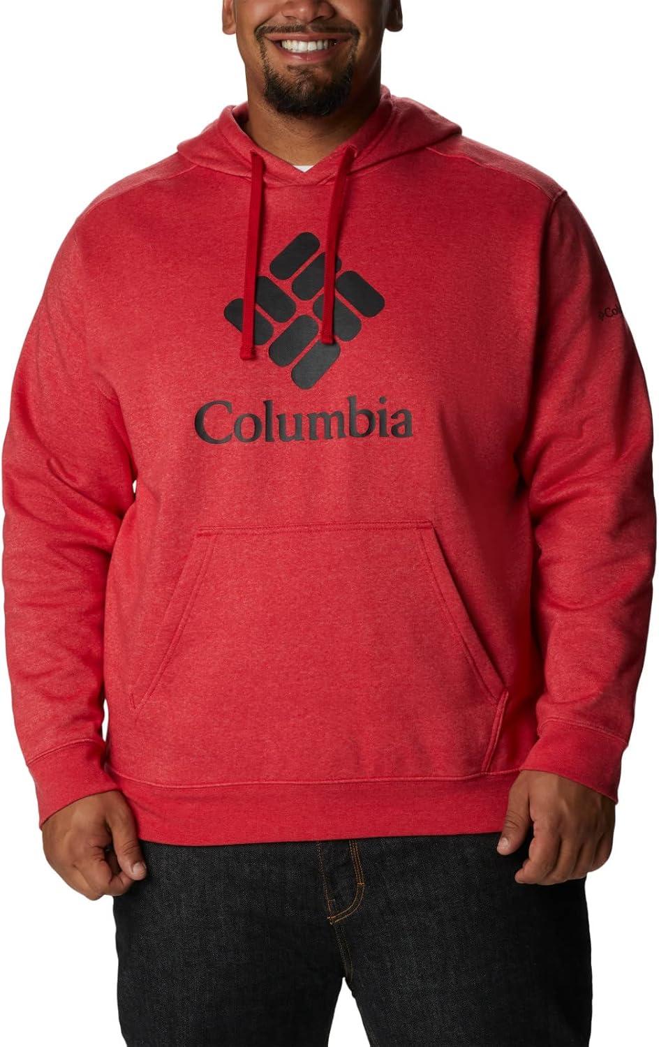imageColumbia Mens Trek HoodieMountain Red HeatherCsc Stacked Logo