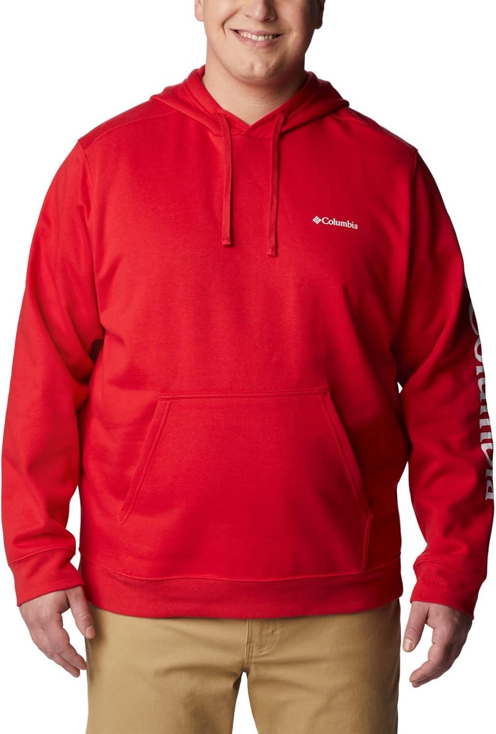 imageColumbia Mens Trek HoodieMountain RedCsc Sleeve Logo