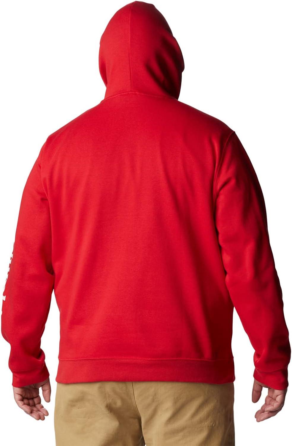 imageColumbia Mens Trek HoodieMountain RedCsc Sleeve Logo