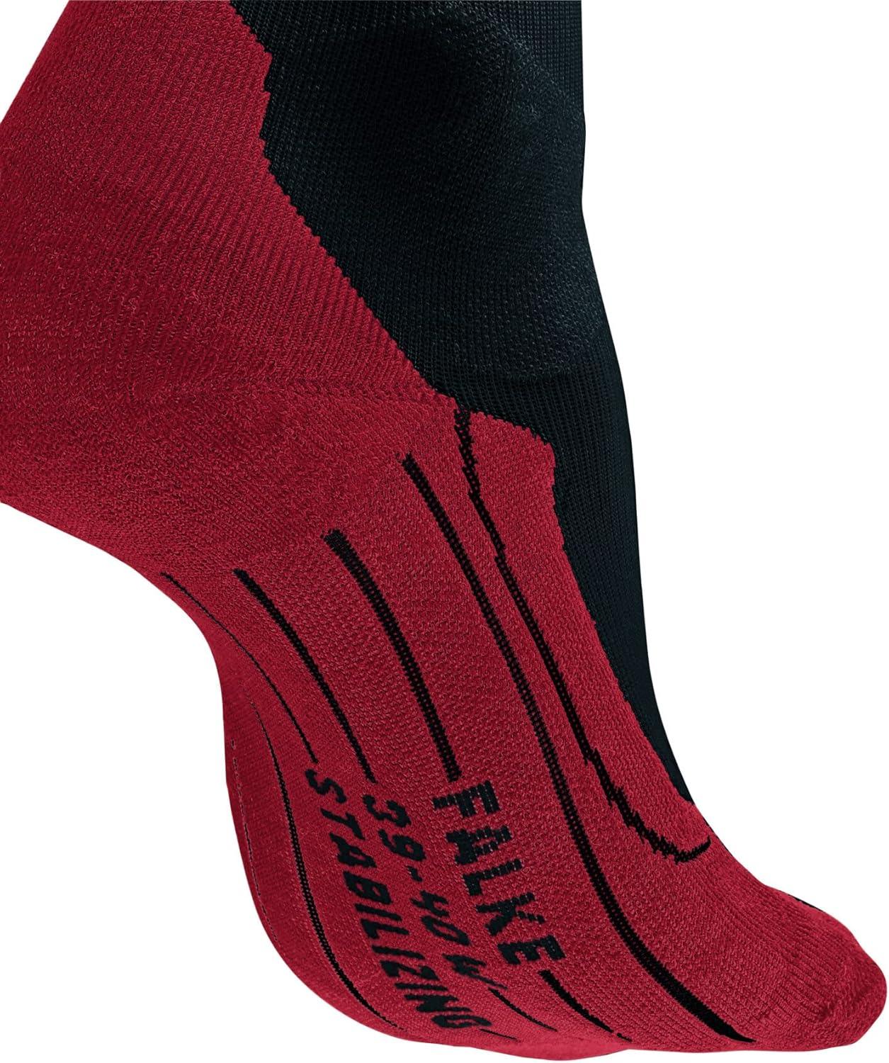 imageFALKE Womens RU Compression Stabilizing Running Socks 1 PairBlack Black 3008