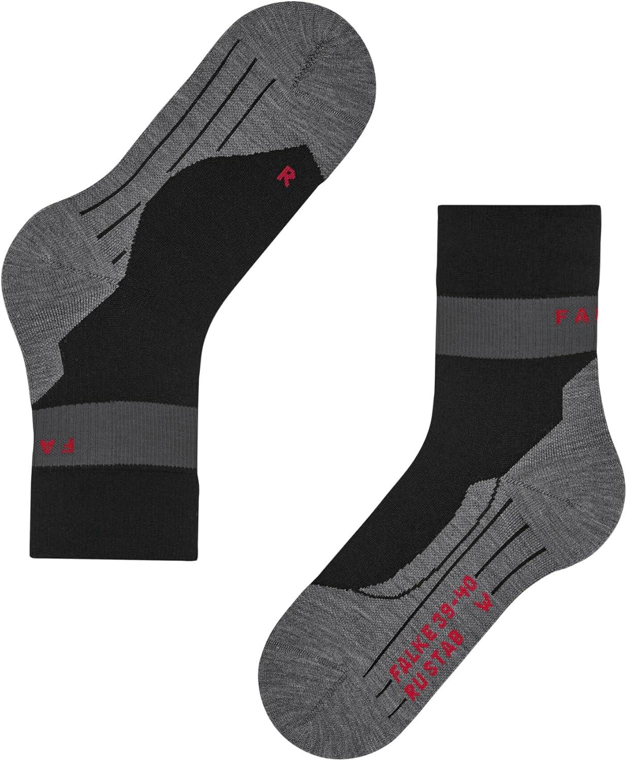 imageFALKE Womens RU Compression Stabilizing Running Socks 1 PairBlack Blackmix 3010