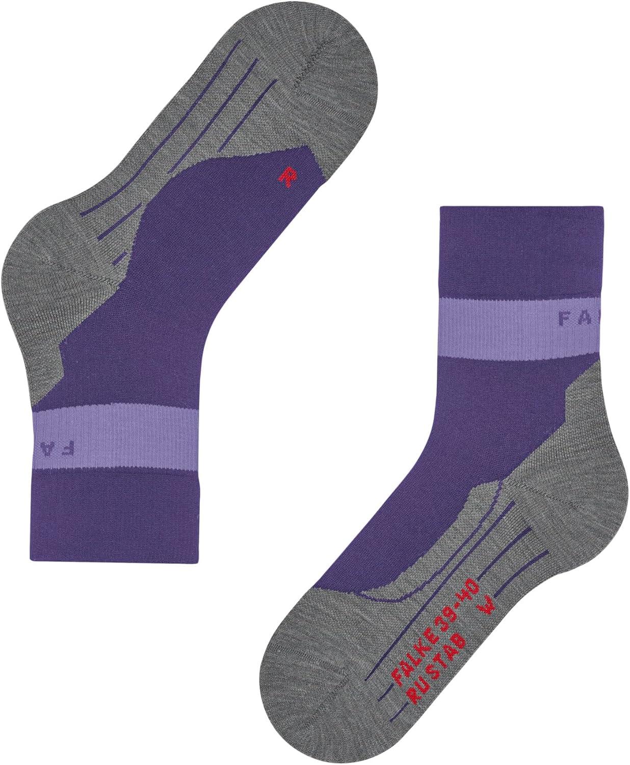 imageFALKE Womens RU Compression Stabilizing Running Socks 1 PairPurple Amethyst 8683