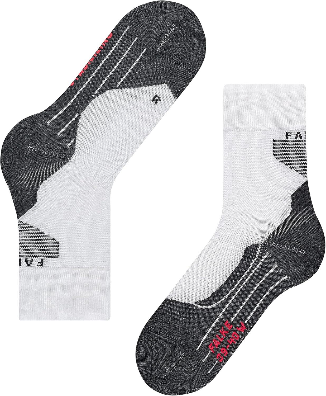 imageFALKE Womens RU Compression Stabilizing Running Socks 1 PairWhite White 2003