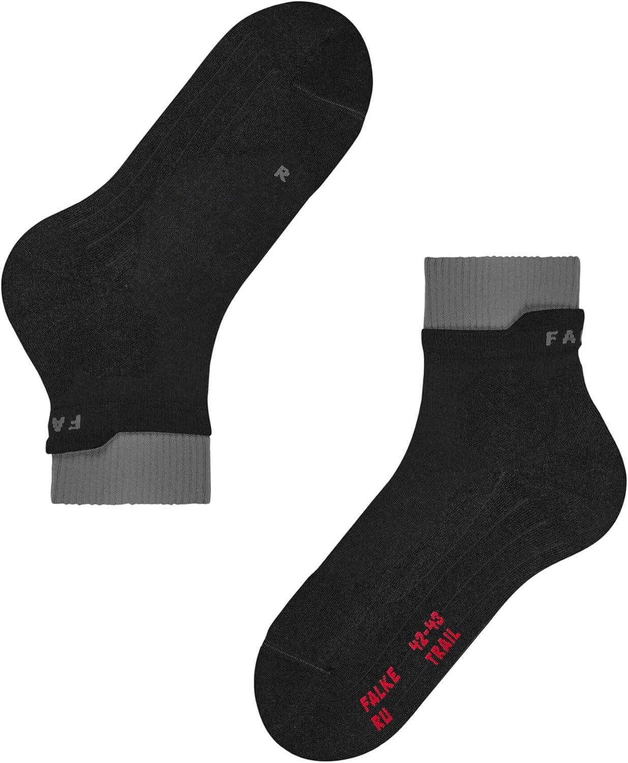 imageFALKE Womens RU Trail Running Socks Stabilizing Athletic 1 PairBlack Black 3003