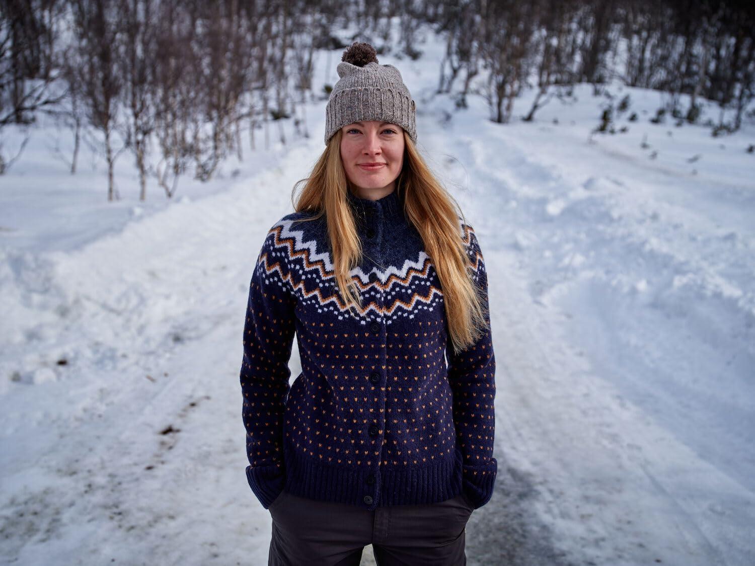 imageFjllrven Womens CardiganAutumn Leafdesert Brown