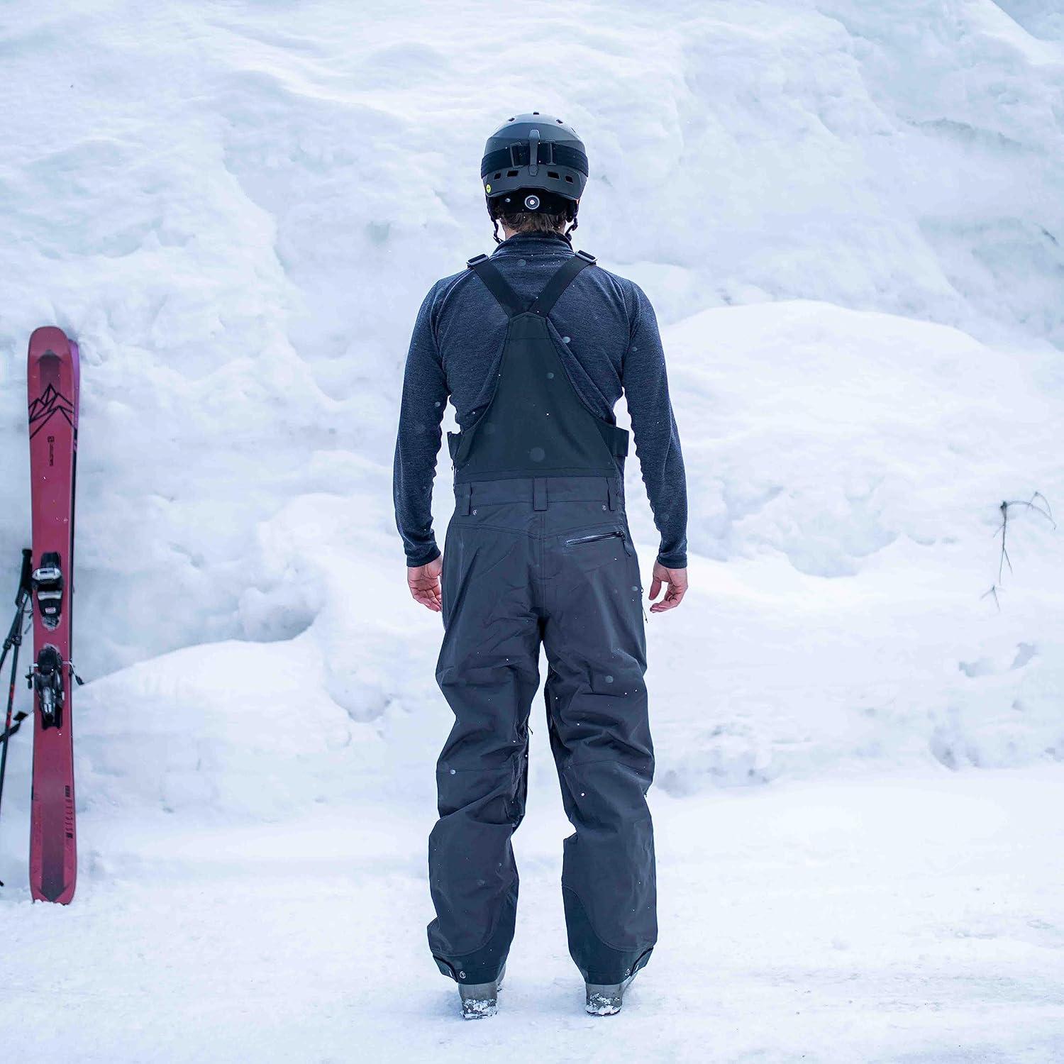 imageFlylow Mens Baker Bib Waterproof Breathable Ski ampamp Snowboard PantsBlackBlackBlack